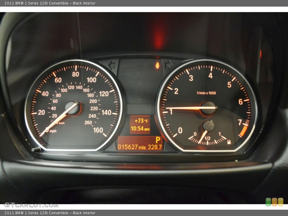Black Interior Gauges for the 2011 BMW 1 Series 128i Convertible #81556546