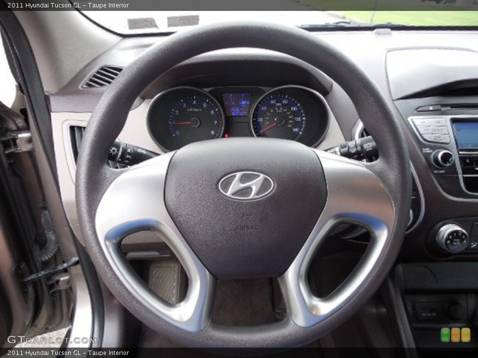 Taupe Interior Steering Wheel for the 2011 Hyundai Tucson GL #81559260