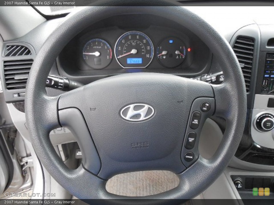 Gray Interior Steering Wheel for the 2007 Hyundai Santa Fe GLS #81559707