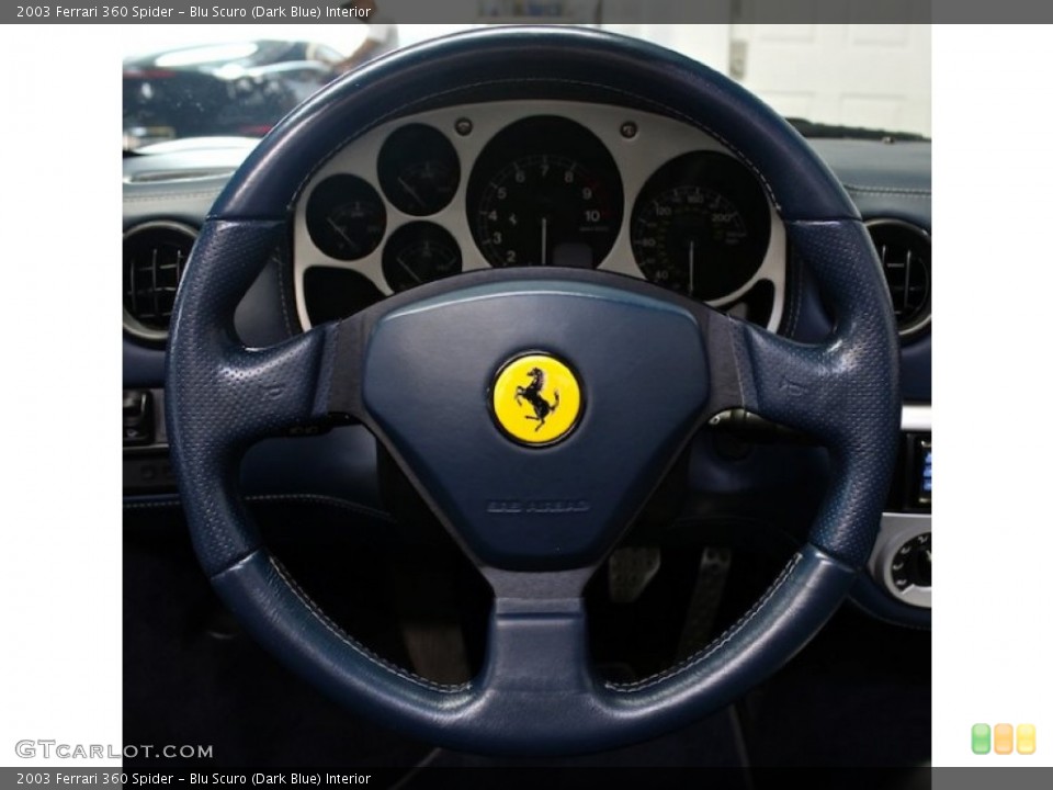 Blu Scuro (Dark Blue) Interior Steering Wheel for the 2003 Ferrari 360 Spider #81560193