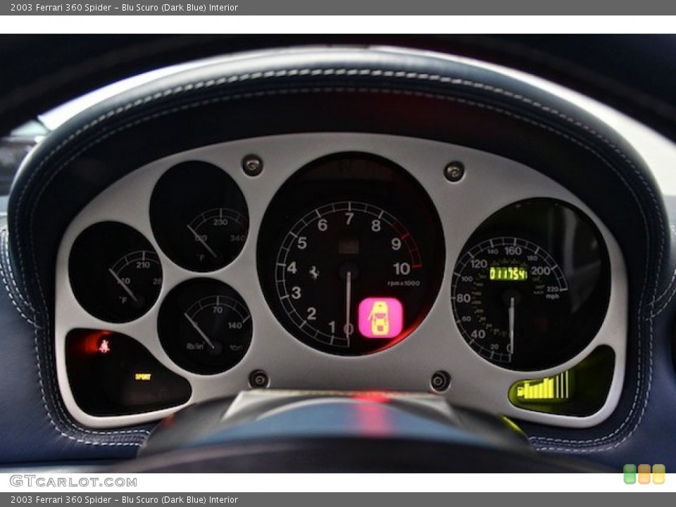 Blu Scuro (Dark Blue) Interior Gauges for the 2003 Ferrari 360 Spider #81560214