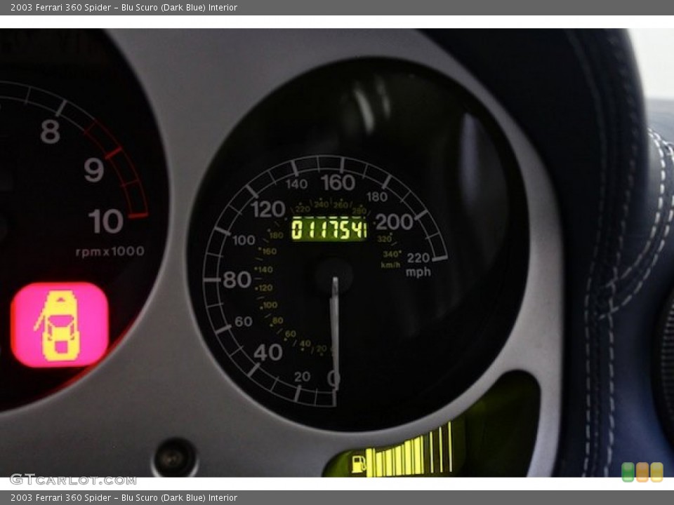 Blu Scuro (Dark Blue) Interior Gauges for the 2003 Ferrari 360 Spider #81560239