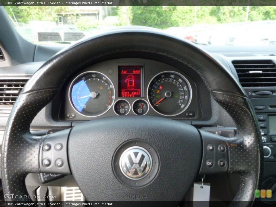 Interlagos Plaid Cloth Interior Steering Wheel for the 2006 Volkswagen Jetta GLI Sedan #81561319