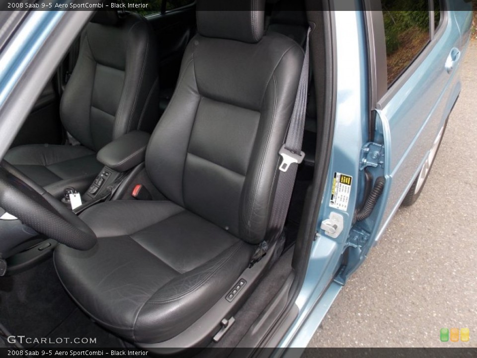 Black Interior Front Seat for the 2008 Saab 9-5 Aero SportCombi #81562959