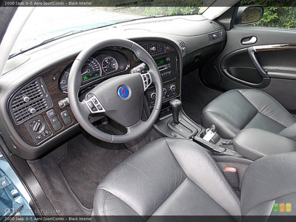 Black 2008 Saab 9-5 Interiors