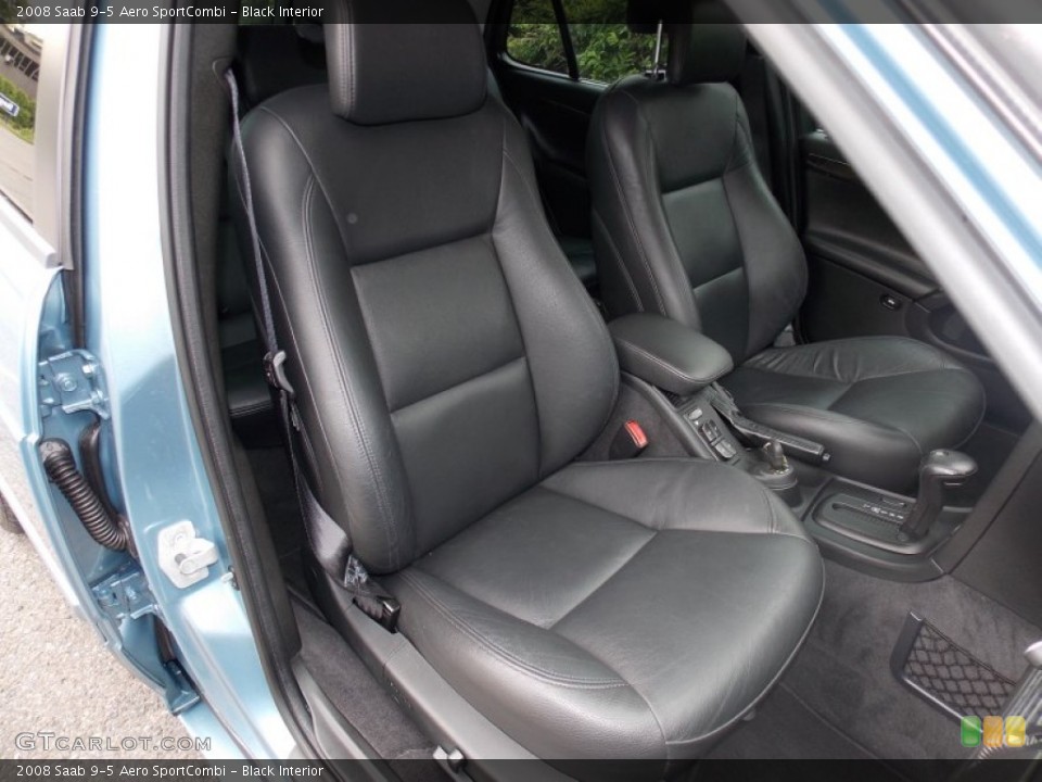 Black Interior Front Seat for the 2008 Saab 9-5 Aero SportCombi #81563205