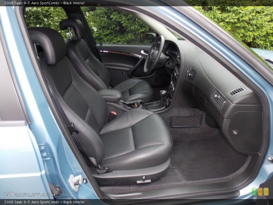 Black Interior Front Seat for the 2008 Saab 9-5 Aero SportCombi #81563232