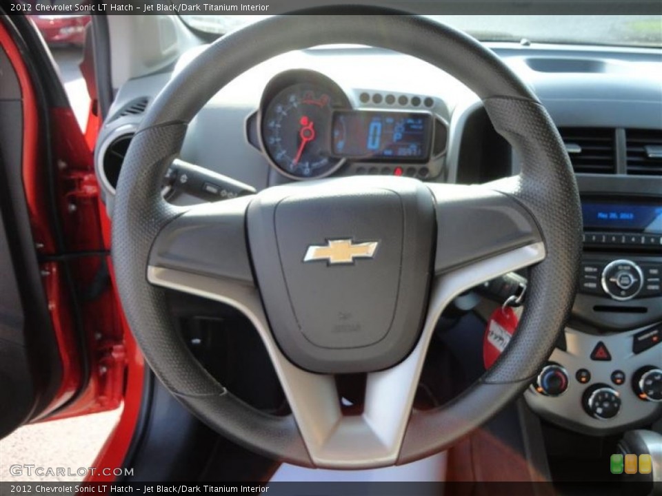 Jet Black/Dark Titanium Interior Steering Wheel for the 2012 Chevrolet Sonic LT Hatch #81563706