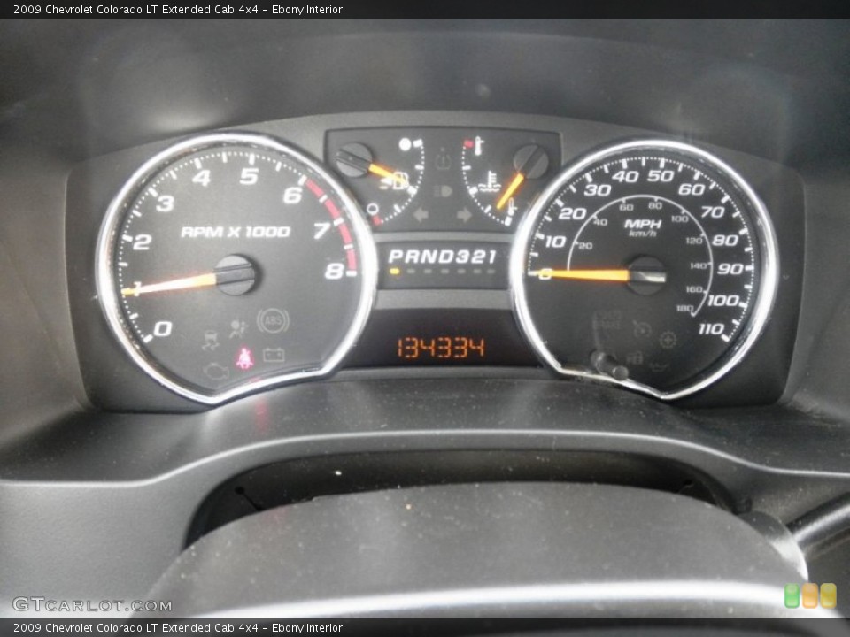 Ebony Interior Gauges for the 2009 Chevrolet Colorado LT Extended Cab 4x4 #81564898
