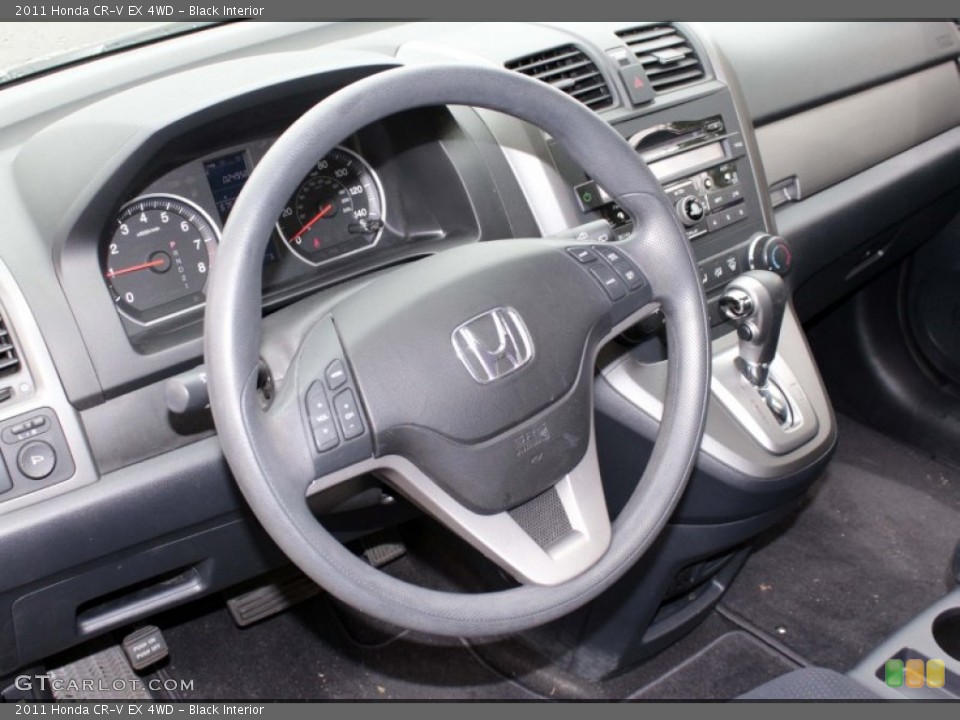 Black Interior Steering Wheel for the 2011 Honda CR-V EX 4WD #81564948