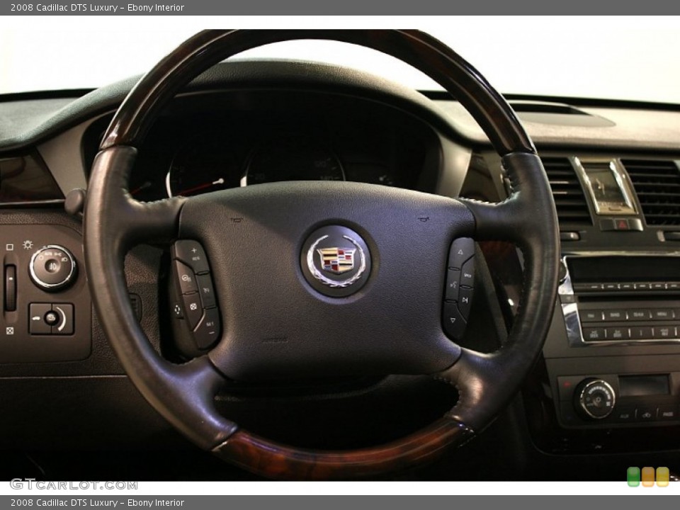Ebony Interior Steering Wheel for the 2008 Cadillac DTS Luxury #81565896