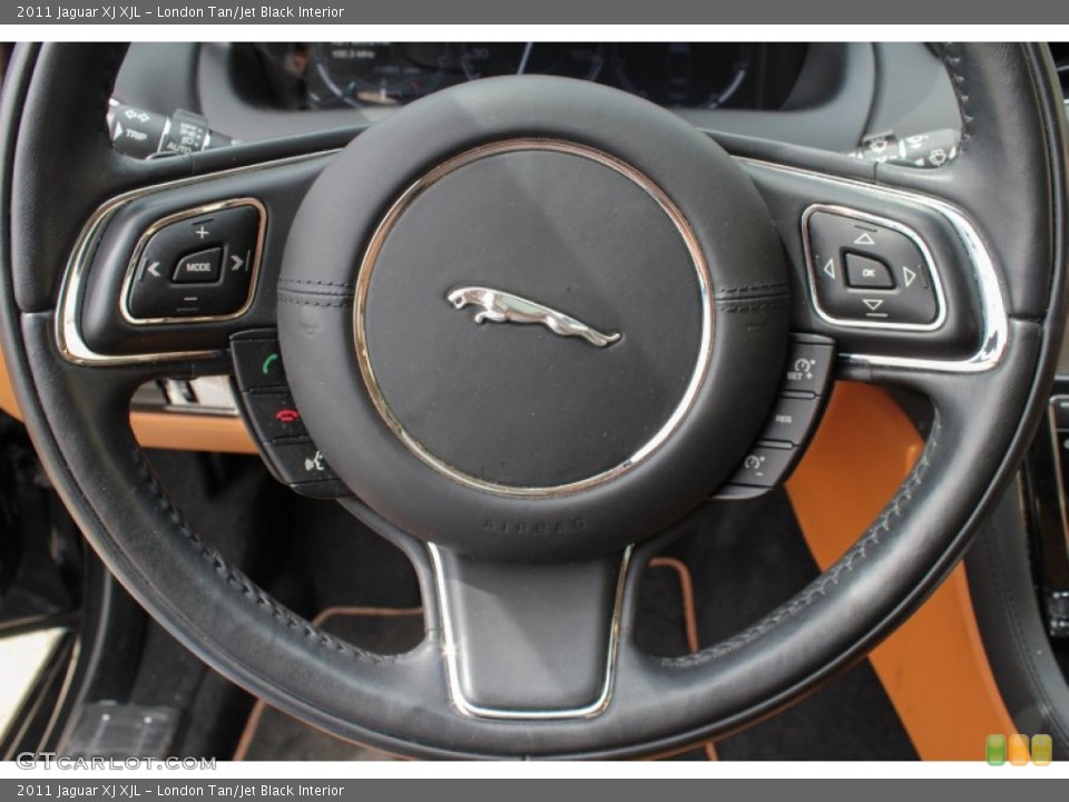 London Tan/Jet Black Interior Steering Wheel for the 2011 Jaguar XJ XJL #81566304