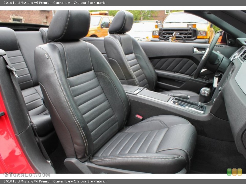 Charcoal Black Interior Front Seat for the 2010 Ford Mustang V6 Premium Convertible #81568100