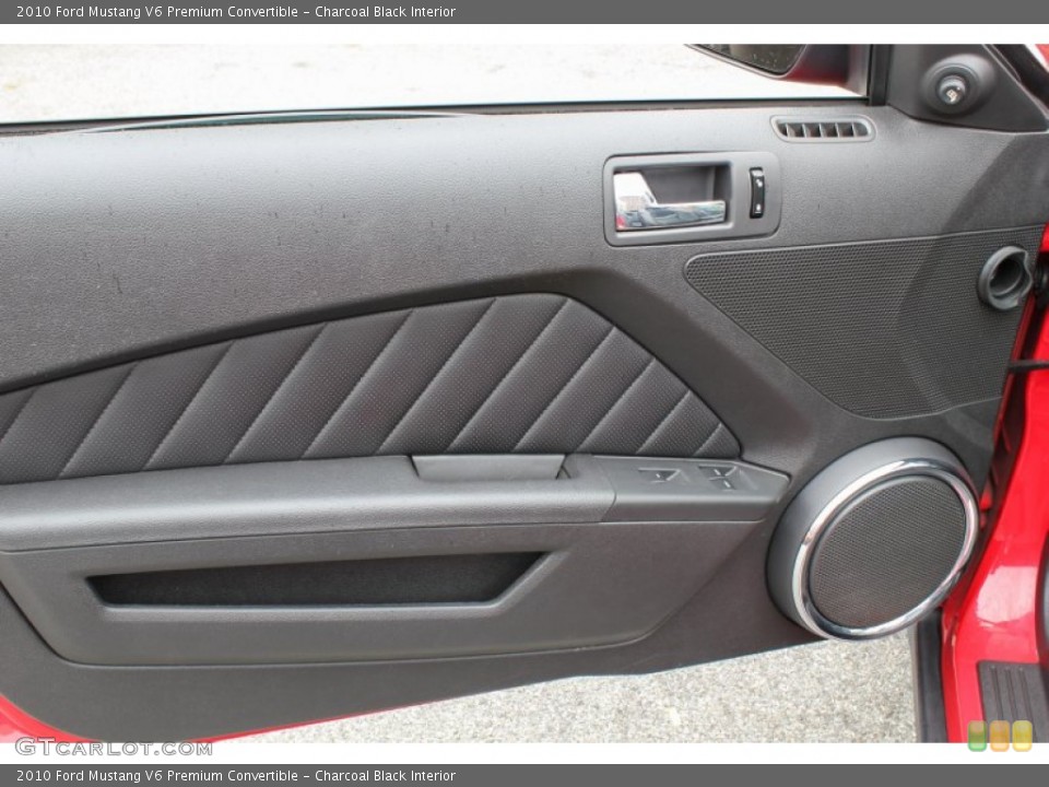 Charcoal Black Interior Door Panel for the 2010 Ford Mustang V6 Premium Convertible #81568120