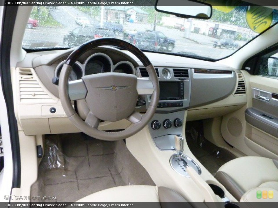 Medium Pebble Beige/Cream Interior Prime Interior for the 2007 Chrysler Sebring Limited Sedan #81568543