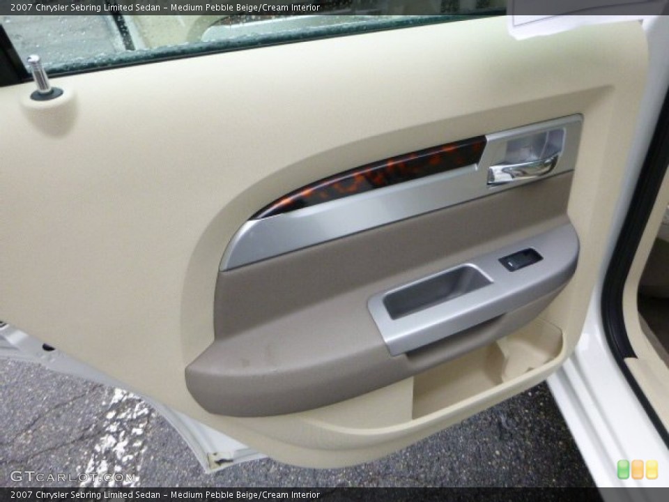 Medium Pebble Beige/Cream Interior Door Panel for the 2007 Chrysler Sebring Limited Sedan #81568557