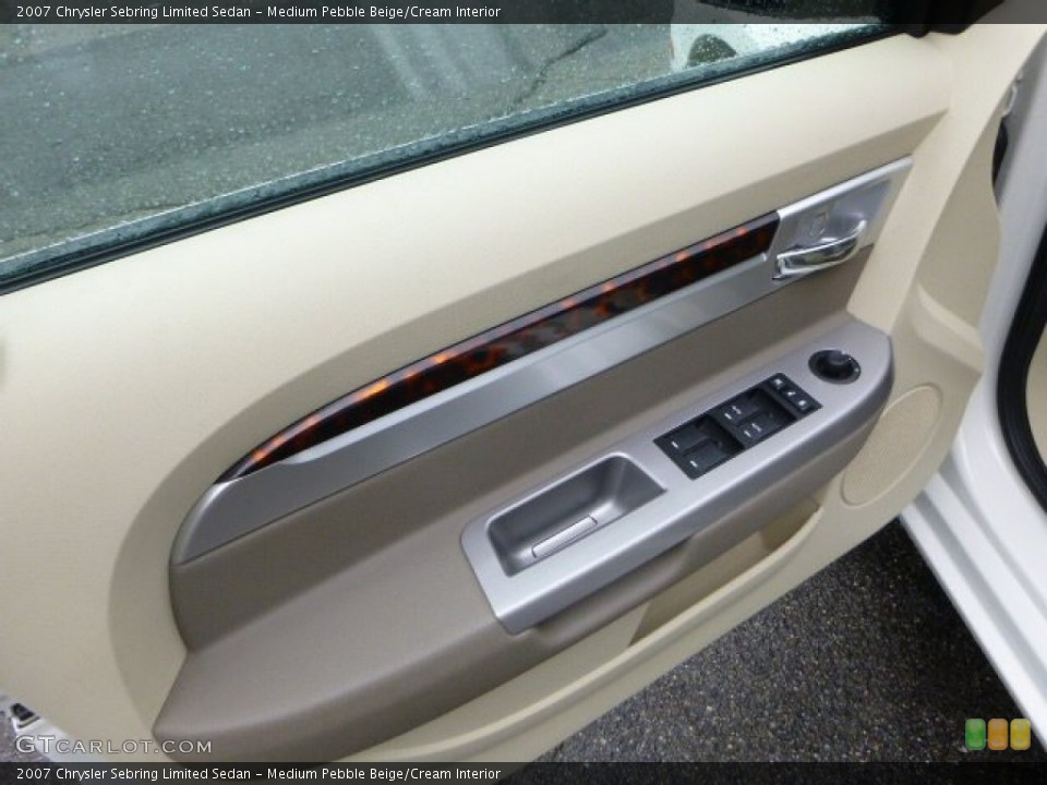 Medium Pebble Beige/Cream Interior Door Panel for the 2007 Chrysler Sebring Limited Sedan #81568575