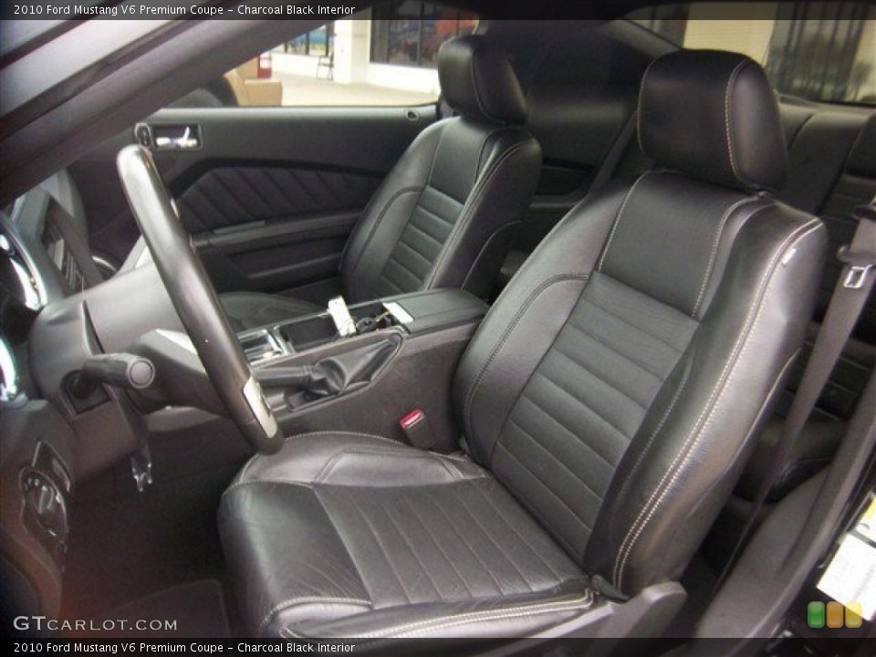 Charcoal Black Interior Front Seat for the 2010 Ford Mustang V6 Premium Coupe #81568959