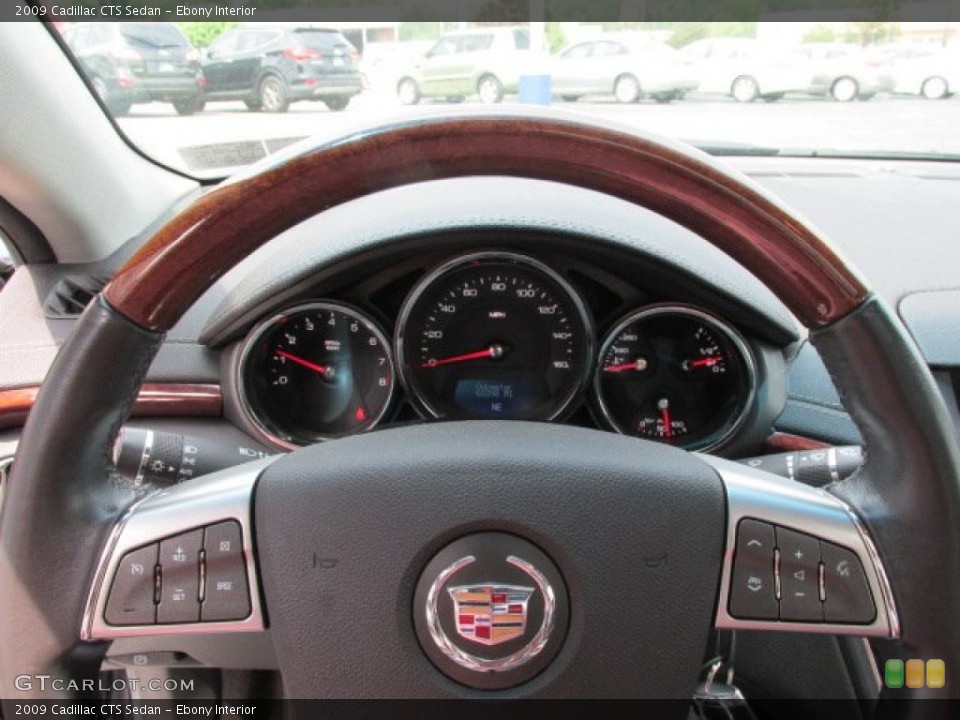 Ebony Interior Steering Wheel for the 2009 Cadillac CTS Sedan #81569055