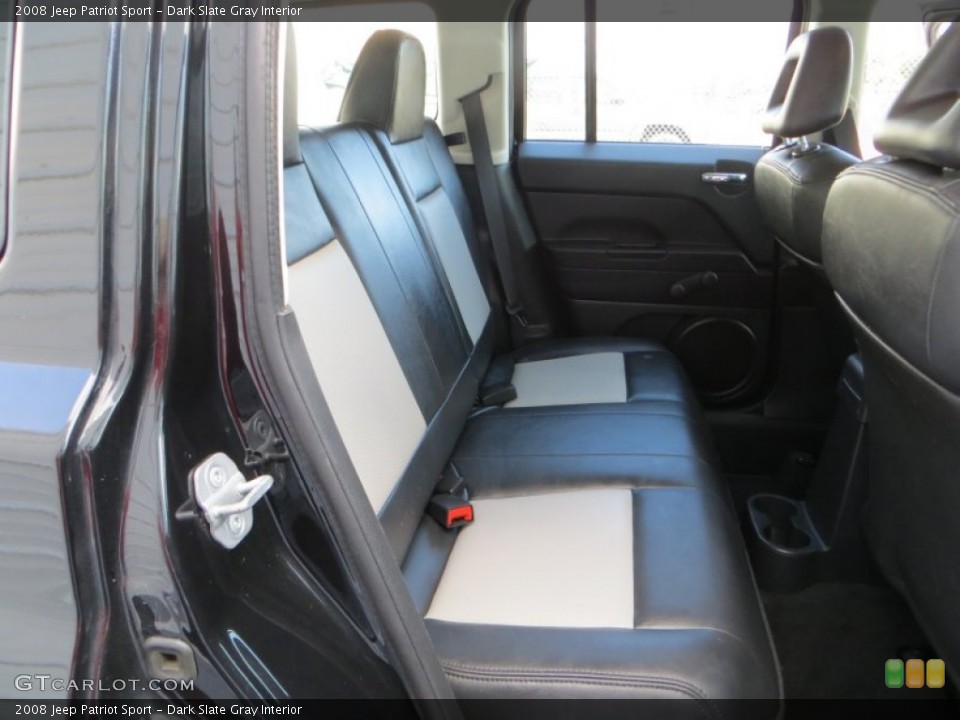 Dark Slate Gray Interior Rear Seat for the 2008 Jeep Patriot Sport #81569415
