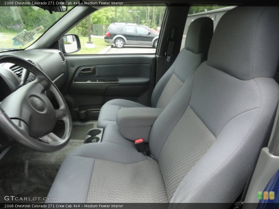 Medium Pewter Interior Front Seat for the 2006 Chevrolet Colorado Z71 Crew Cab 4x4 #81569418
