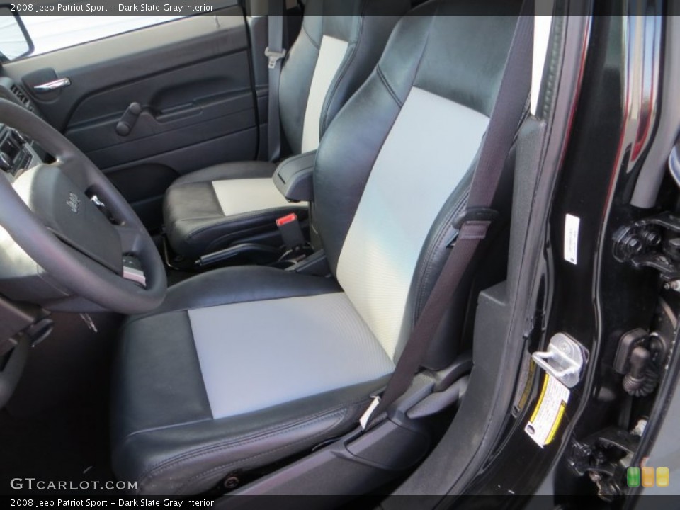 Dark Slate Gray Interior Front Seat for the 2008 Jeep Patriot Sport #81569505