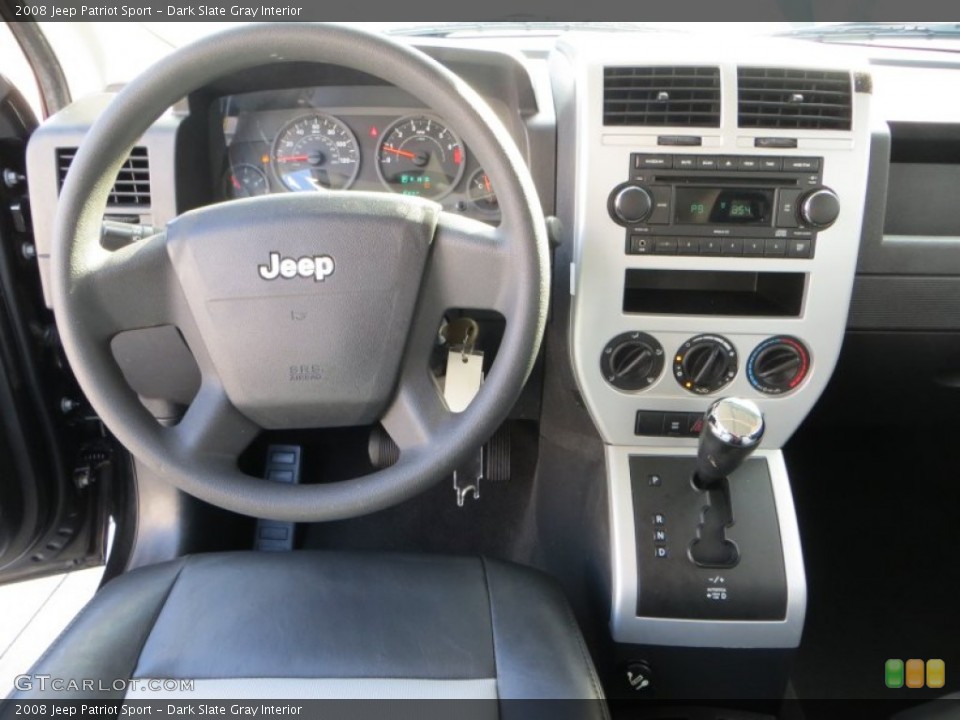 Dark Slate Gray Interior Dashboard for the 2008 Jeep Patriot Sport #81569546
