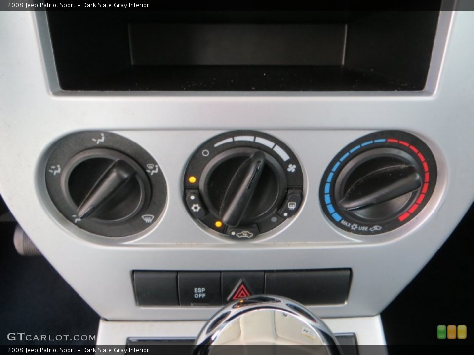 Dark Slate Gray Interior Controls for the 2008 Jeep Patriot Sport #81569608