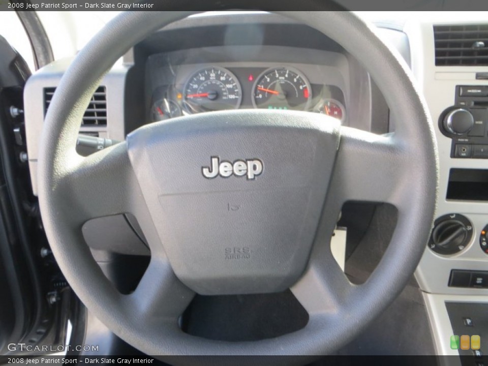 Dark Slate Gray Interior Steering Wheel for the 2008 Jeep Patriot Sport #81569649