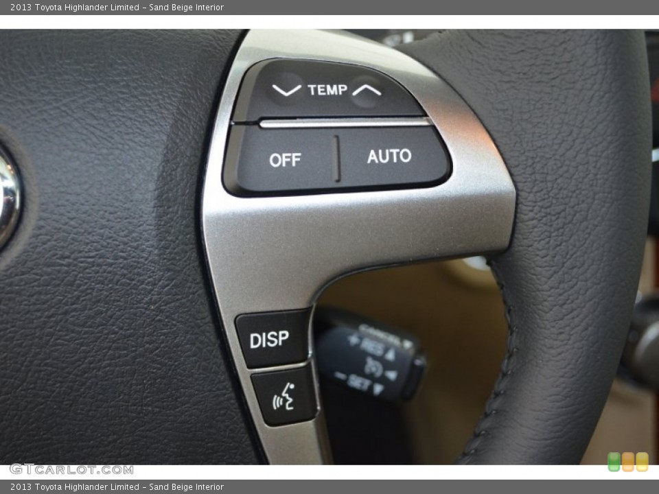 Sand Beige Interior Controls for the 2013 Toyota Highlander Limited #81570858