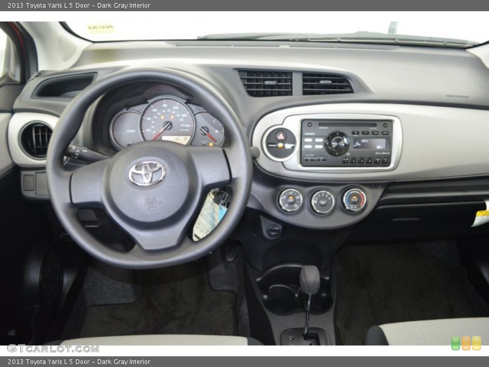 Dark Gray Interior Dashboard for the 2013 Toyota Yaris L 5 Door #81571543
