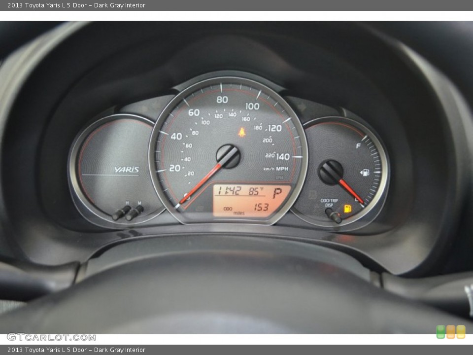 Dark Gray Interior Gauges for the 2013 Toyota Yaris L 5 Door #81571584