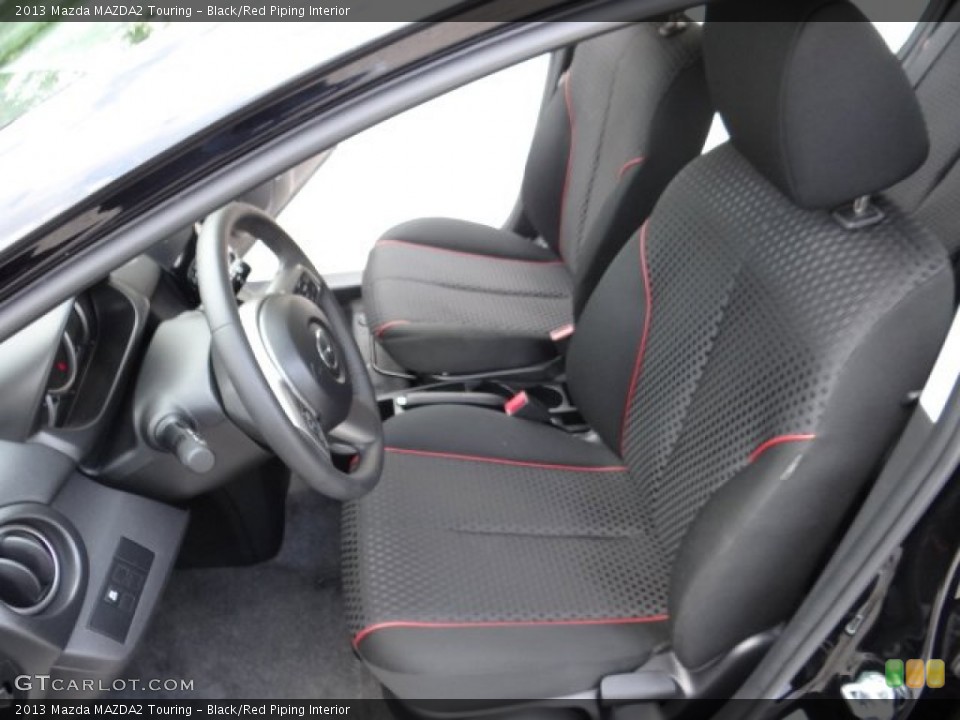 Black/Red Piping Interior Front Seat for the 2013 Mazda MAZDA2 Touring #81572280