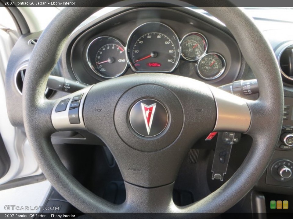 Ebony Interior Steering Wheel for the 2007 Pontiac G6 Sedan #81572424