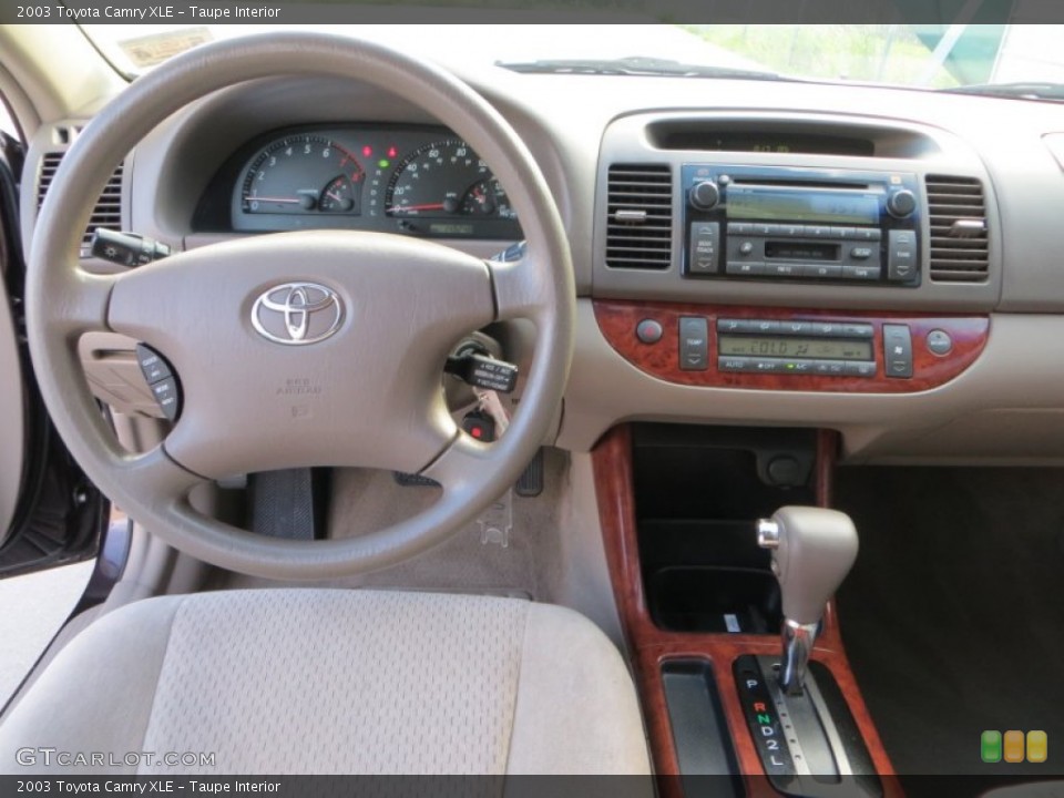 Taupe Interior Dashboard for the 2003 Toyota Camry XLE #81574518