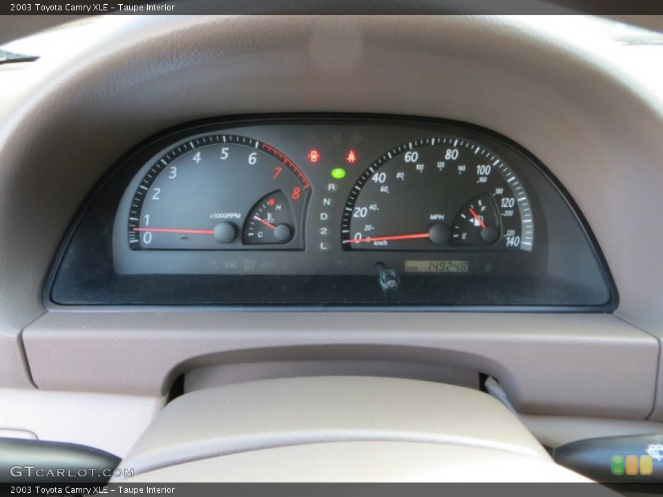 Taupe Interior Gauges for the 2003 Toyota Camry XLE #81574626