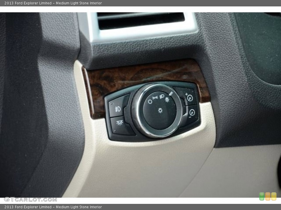 Medium Light Stone Interior Controls for the 2013 Ford Explorer Limited #81575238