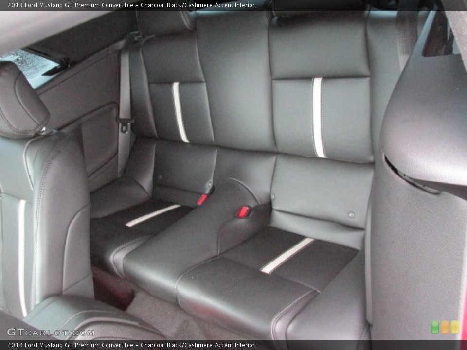 Charcoal Black/Cashmere Accent Interior Rear Seat for the 2013 Ford Mustang GT Premium Convertible #81576894