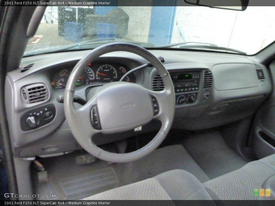 Medium Graphite Interior Dashboard for the 2001 Ford F150 XLT SuperCab 4x4 #81579771
