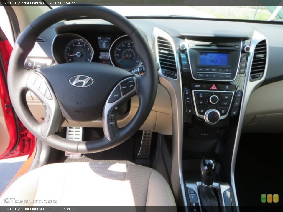 Beige Interior Dashboard for the 2013 Hyundai Elantra GT #81581502