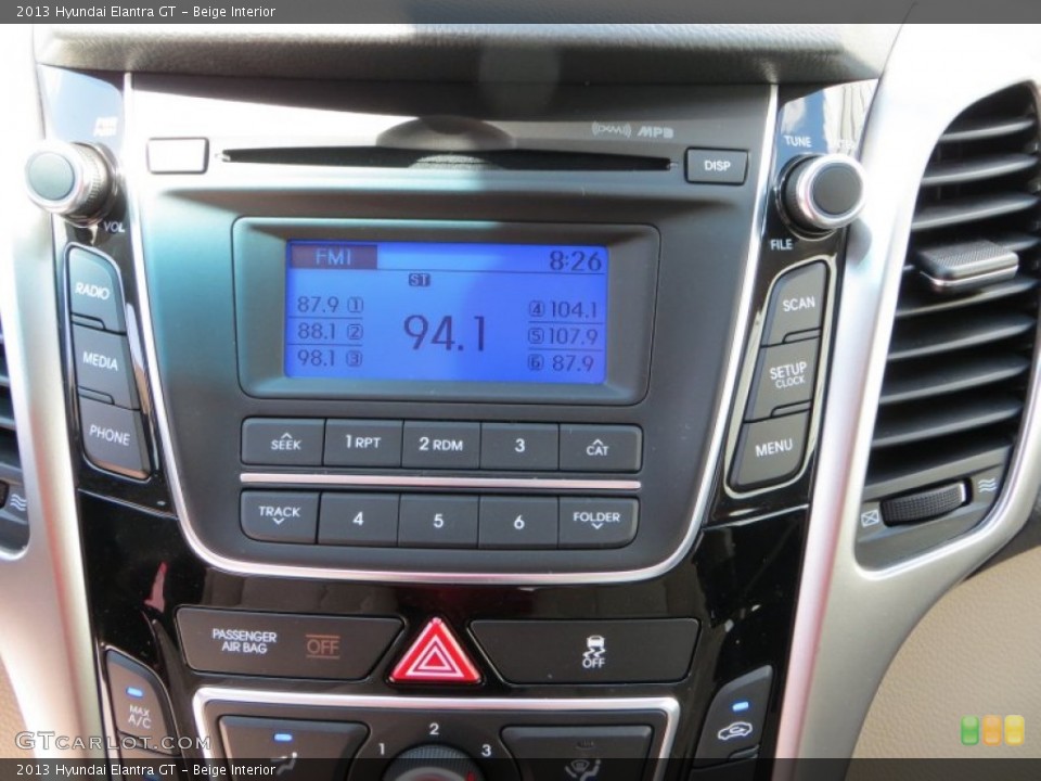Beige Interior Controls for the 2013 Hyundai Elantra GT #81581529