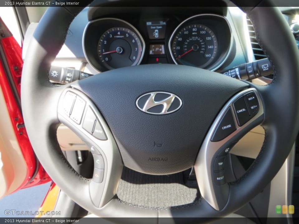 Beige Interior Steering Wheel for the 2013 Hyundai Elantra GT #81581580
