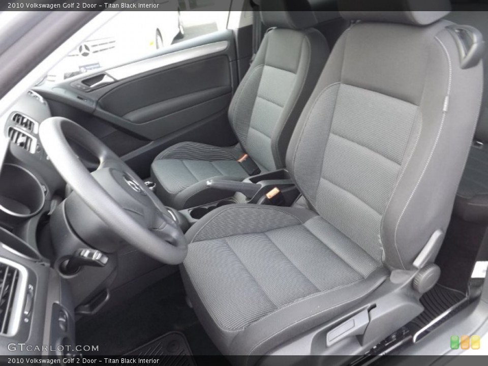 Titan Black Interior Front Seat for the 2010 Volkswagen Golf 2 Door #81581928