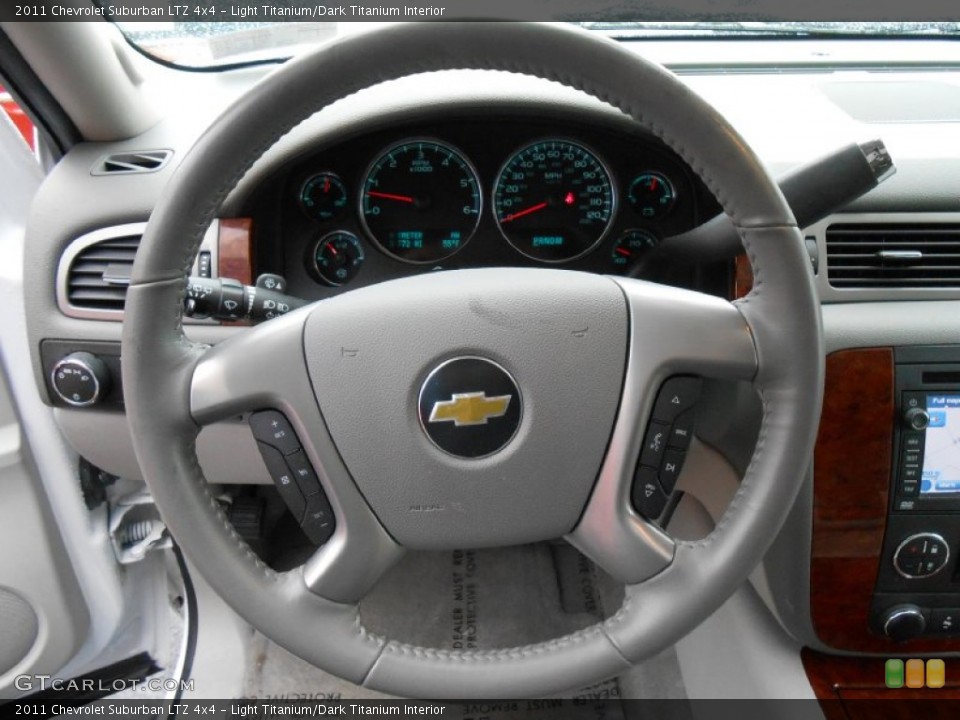 Light Titanium/Dark Titanium Interior Steering Wheel for the 2011 Chevrolet Suburban LTZ 4x4 #81583086