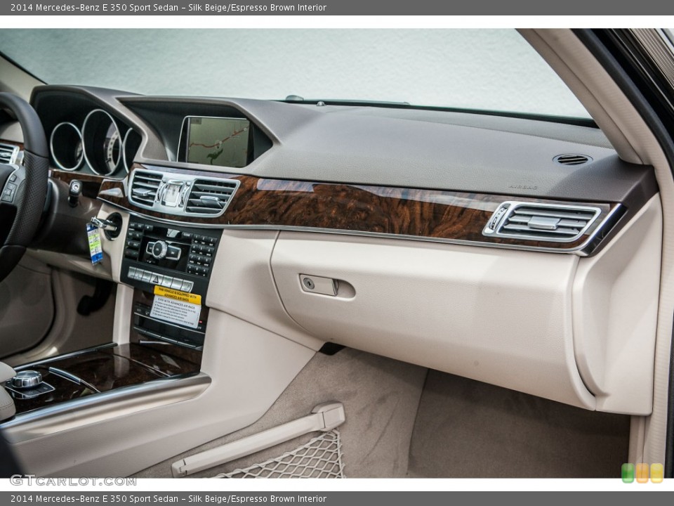Silk Beige/Espresso Brown Interior Dashboard for the 2014 Mercedes-Benz E 350 Sport Sedan #81584960