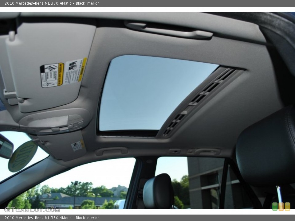 Black Interior Sunroof for the 2010 Mercedes-Benz ML 350 4Matic #81585307