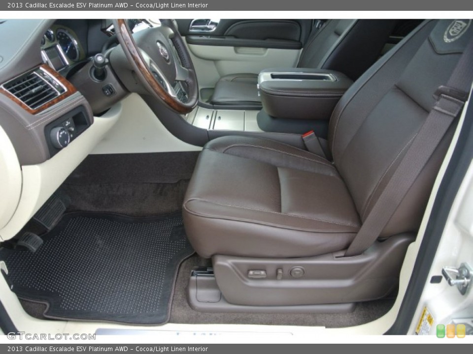 Cocoa/Light Linen Interior Photo for the 2013 Cadillac Escalade ESV Platinum AWD #81585980