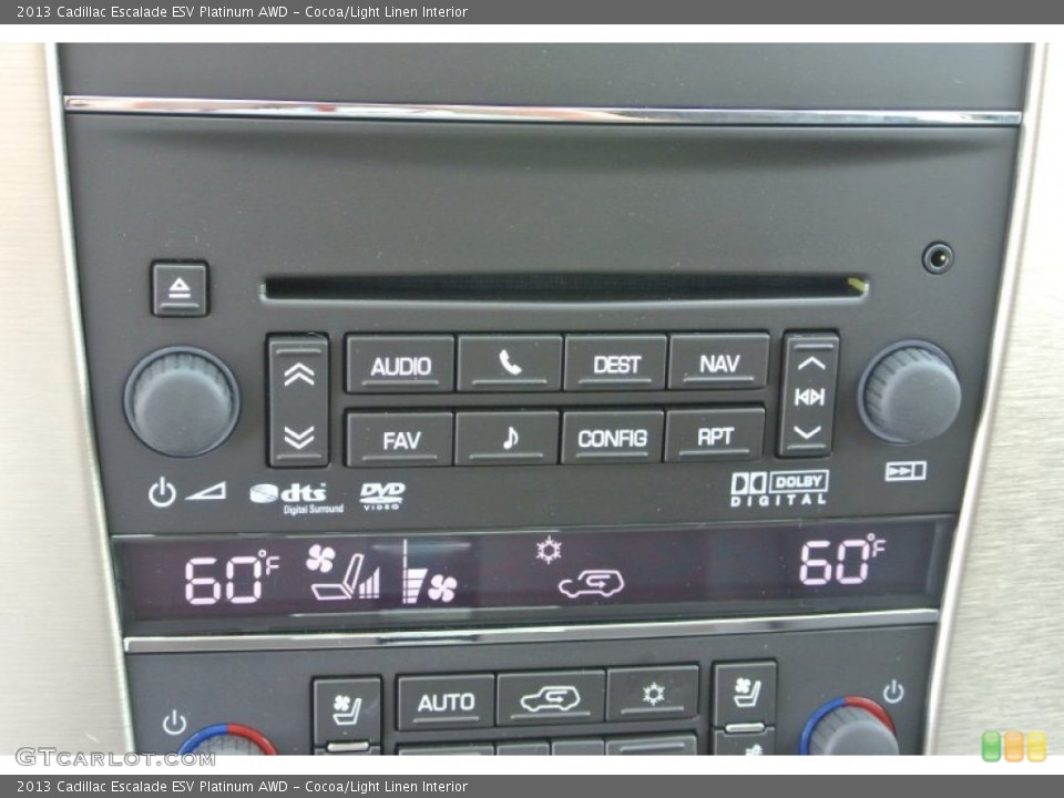 Cocoa/Light Linen Interior Controls for the 2013 Cadillac Escalade ESV Platinum AWD #81586065