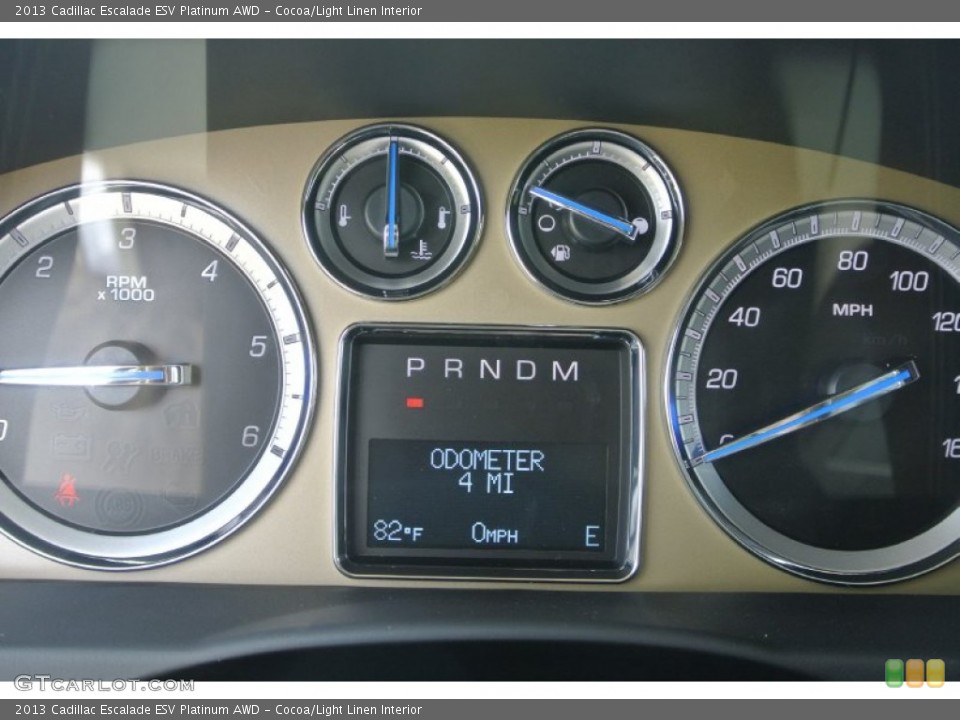 Cocoa/Light Linen Interior Gauges for the 2013 Cadillac Escalade ESV Platinum AWD #81586143