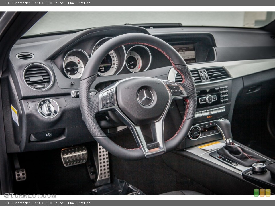 Black Interior Steering Wheel for the 2013 Mercedes-Benz C 250 Coupe #81586164